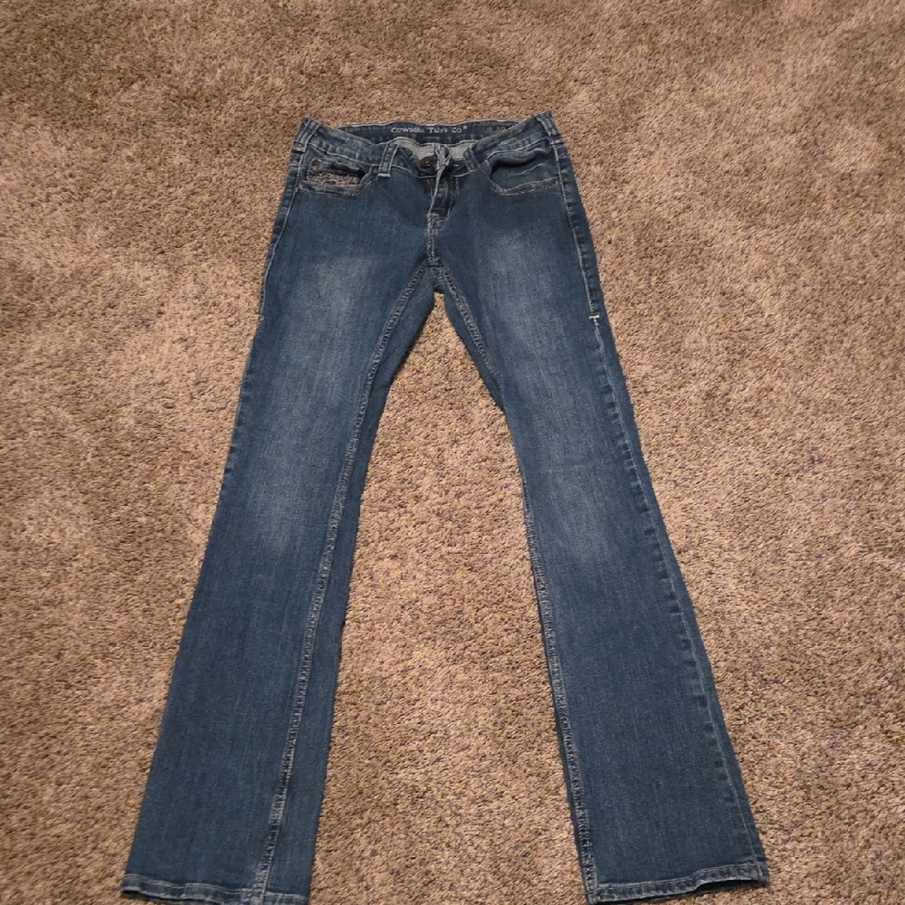 Cowgirl Tuff Blue Boot Cut Jeans 28 X 37